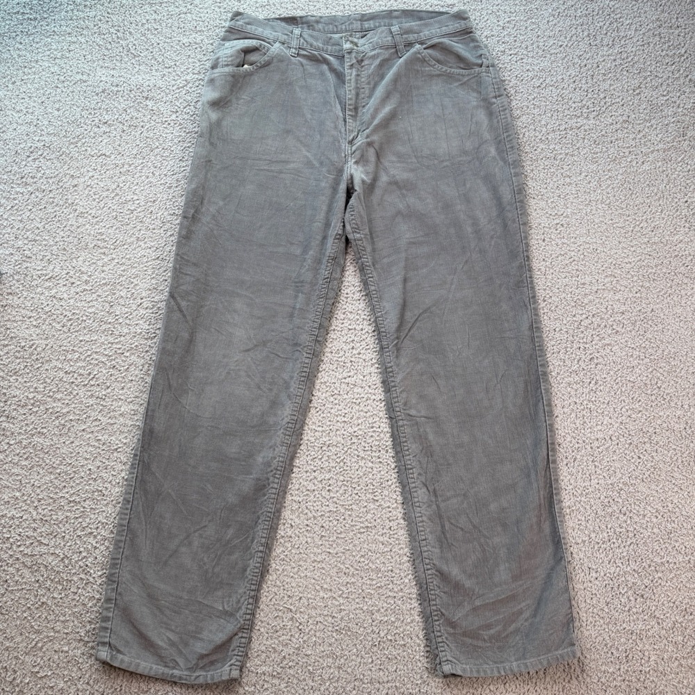 Vintage 80s Roebucks Corduroy Pants Mens 34x30 Straight Leg Workwear Trousers